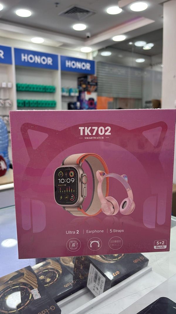 باكدج Tk702 ( ساعه ultra 2 مع headphone )